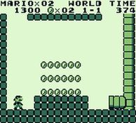 une photo d'Ã©cran de Super Mario Land sur Nintendo Game Boy